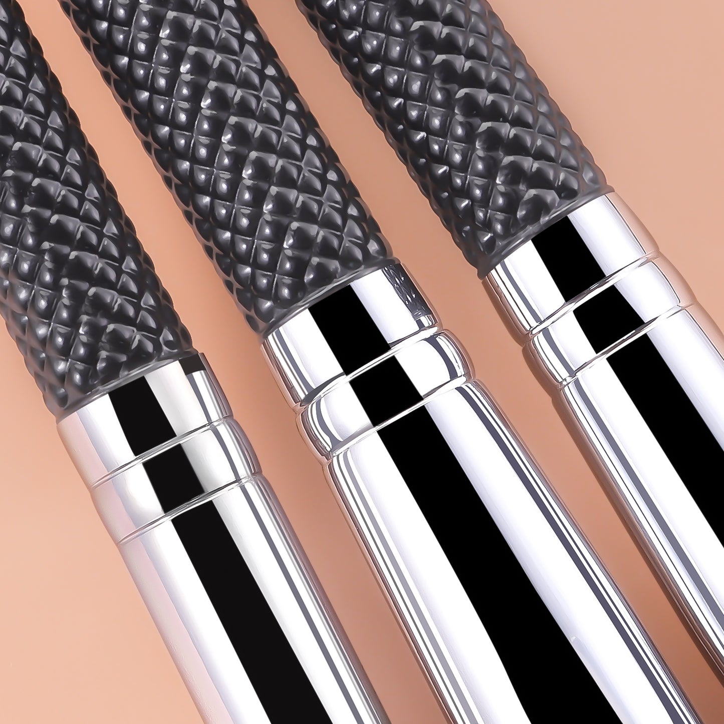 RONSHADOW BLACK DIAMOND PRO PINSELSET | *15 Pinsel in Salonqualität • Diamantgriff-Design • Reisefertig*