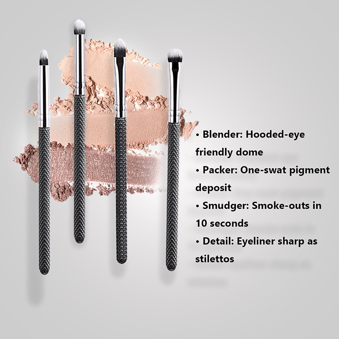 RONSHADOW BLACK DIAMOND PRO PINSELSET | *15 Pinsel in Salonqualität • Diamantgriff-Design • Reisefertig*