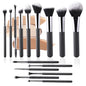 RONSHADOW BLACK DIAMOND PRO PINSELSET | *15 Pinsel in Salonqualität • Diamantgriff-Design • Reisefertig*