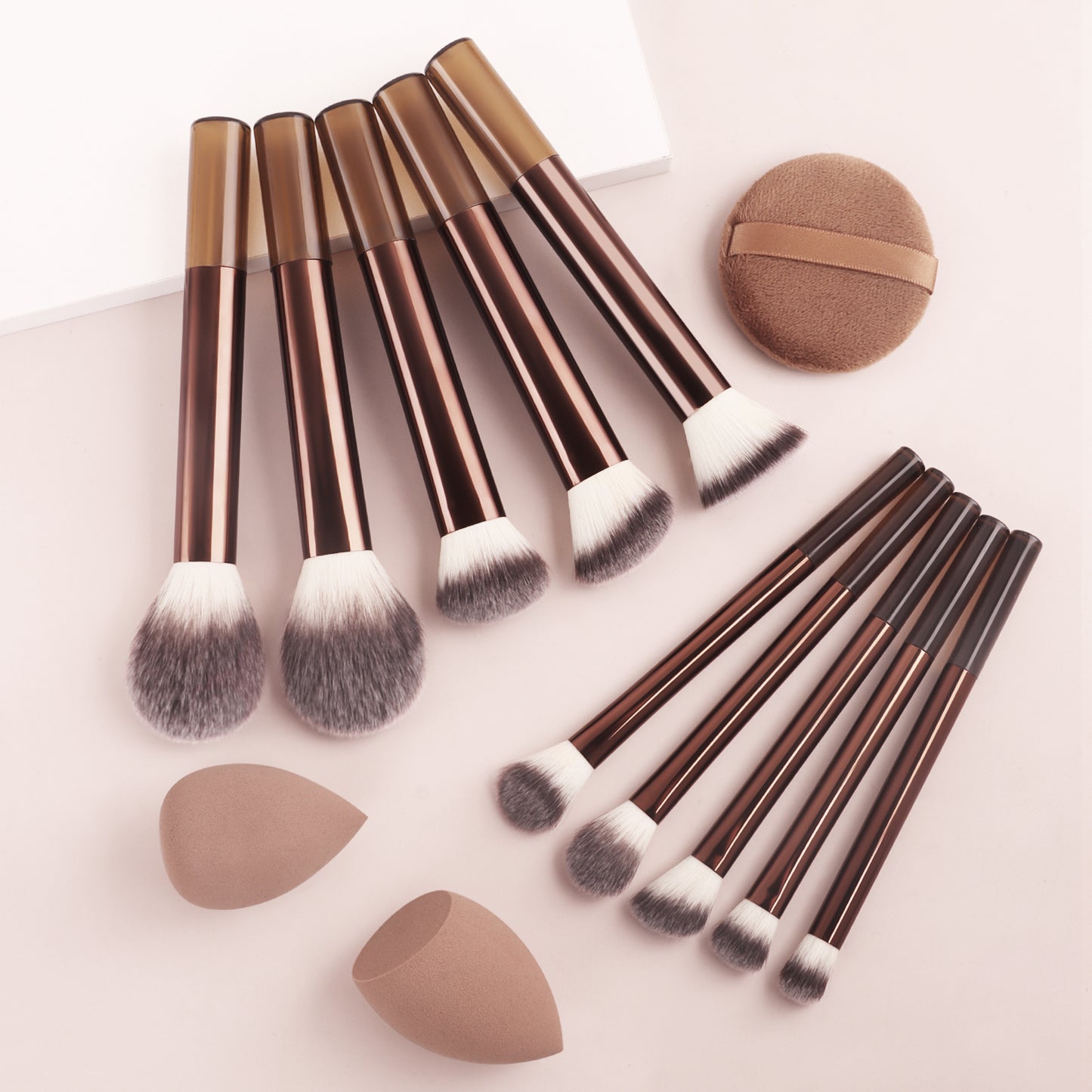 13-Piece Complete Makeup Kit | Multi-Functional Brushes, Sponge & Puff for Foundation, Eyeshadow & Contour | All-in-One Professional Cosmetic Tools for Women