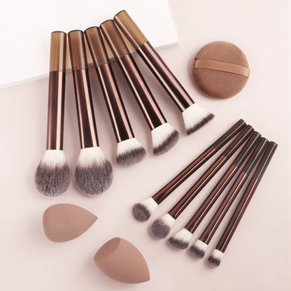 13-Piece Complete Makeup Kit | Multi-Functional Brushes, Sponge & Puff for Foundation, Eyeshadow & Contour | All-in-One Professional Cosmetic Tools for Women