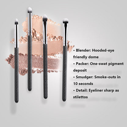 RONSHADOW BLACK DIAMOND PRO PINSELSET | *15 Pinsel in Salonqualität • Diamantgriff-Design • Reisefertig*